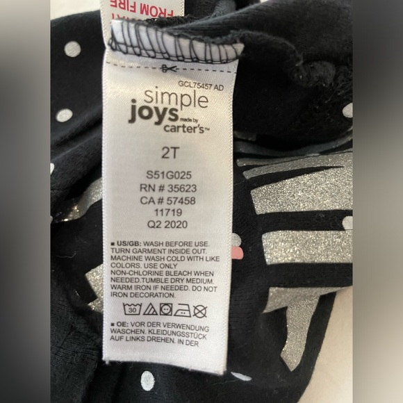 CARTERS 💤 JUST FIVE MORE MINUTES - pajama set in size 2T! SIMPLY JOY x Carters - Picture 6 of 10